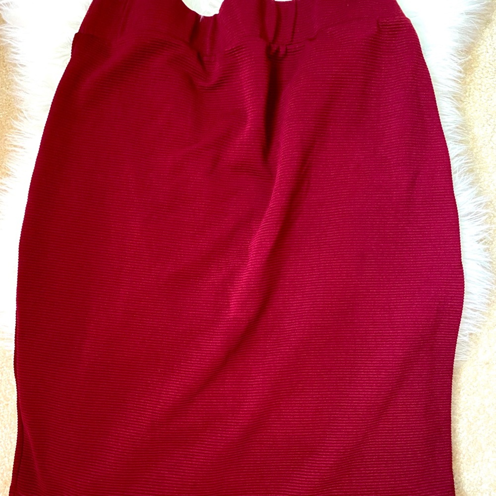 Burgundy Pencil Skirt